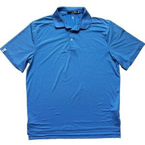 RLX Ralph Lauren Polo Shirt Mens Size M Blue Golf Wiking Performance Lightweight